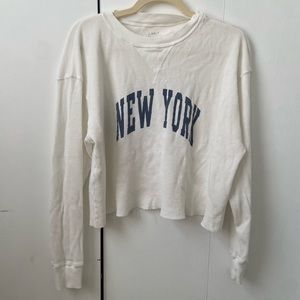 new york cropped shirt